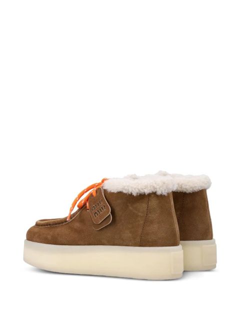 Miu Miu 45mm platform boots - Brown