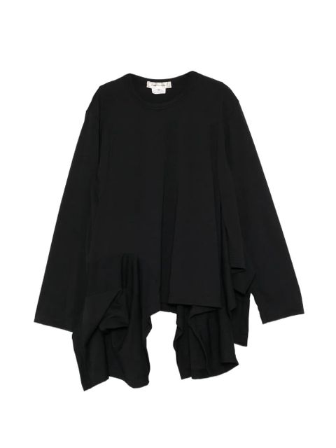 Comme Des Garçons asymmetric ruffled T-shirt - Black - zdjęcie produktu nr 1