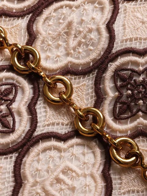 ZIMMERMANN chain embroidered midi dress - Neutrals