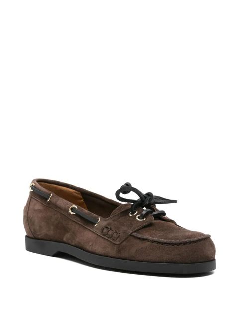 ATP Atelier lace-up suede loafers - Brown