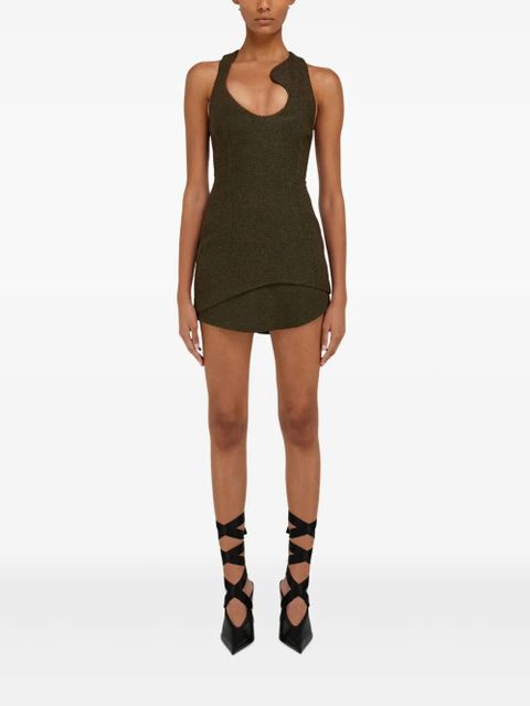 Ferragamo bouclé mini dress - Green - zdjęcie produktu nr 2