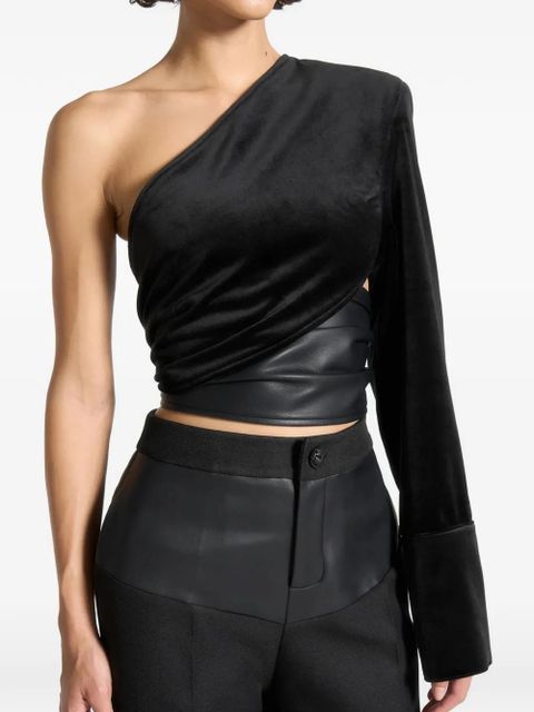 Manière De Voir velvet wrap top - Black - zdjęcie produktu nr 1