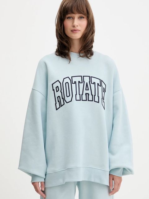 Rotate bluza bawełniana damska kolor niebieski z aplikacją 114376184 - zdjęcie produktu nr 1