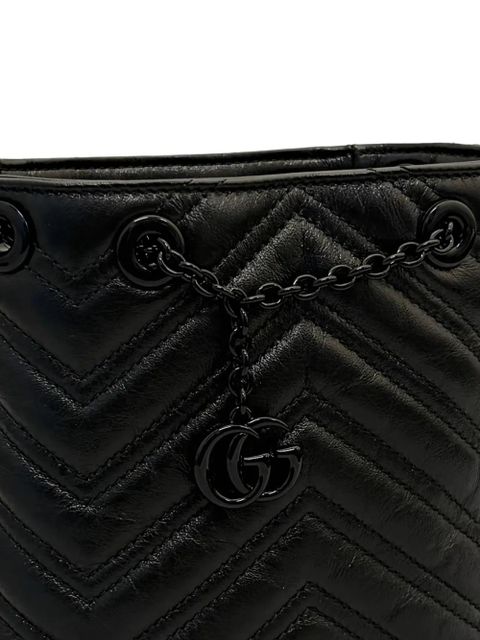 Gucci nano GG Marmont chain-strap cross body bag - Black - zdjęcie produktu nr 2