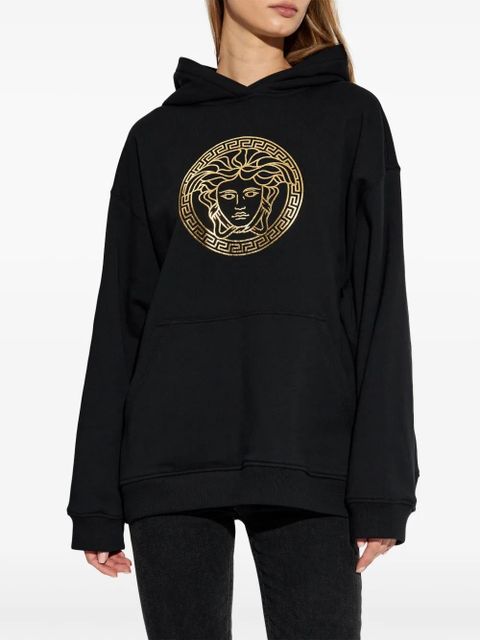 Versace Medusa cotton hoodie - Black