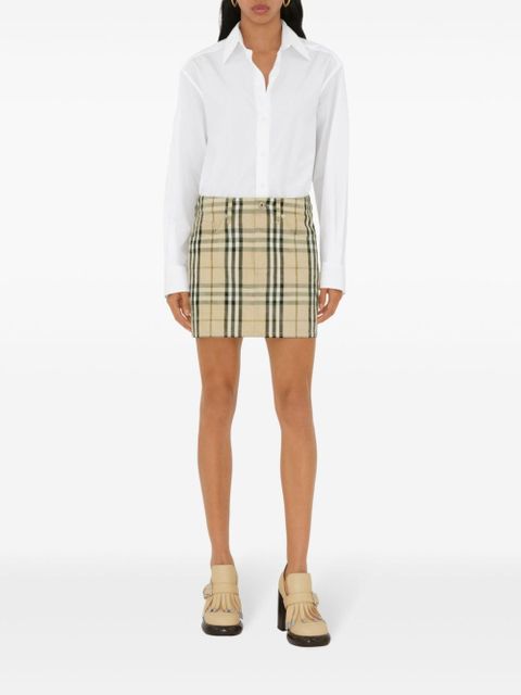 Burberry check-pattern mini skirt - Neutrals - zdjęcie produktu nr 2