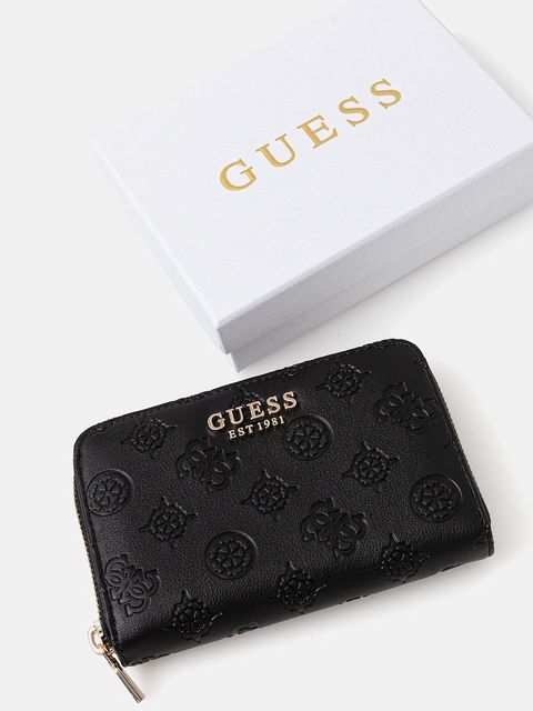 Guess portfel PHOEBE damski kolor czarny SWPD96 65140