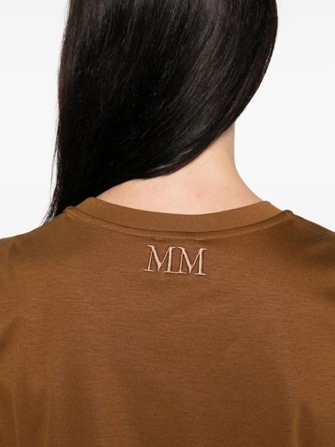 Max Mara embroidered flower top - Brown