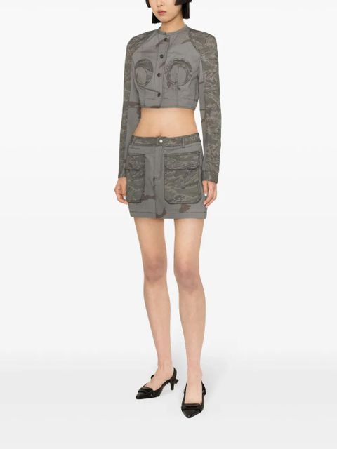 Marine Serre Regenerated camouflage miniskirt - Grey - zdjęcie produktu nr 2