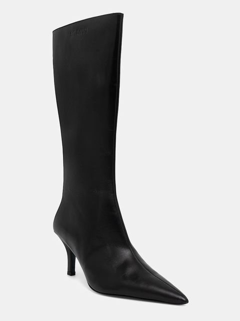 Patrizia Pepe kozaki skórzane damskie kolor czarny na szpilce 8Y0131 L166 K103 - zdjęcie produktu nr 1