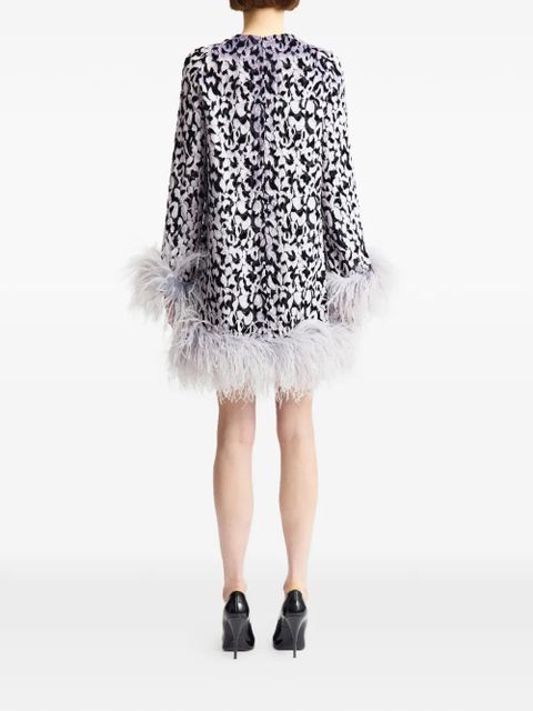 16Arlington Hodi feather devoré dress - Purple