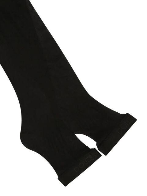 Dolce & Gabbana logo-trim stockings - Black - zdjęcie produktu nr 2