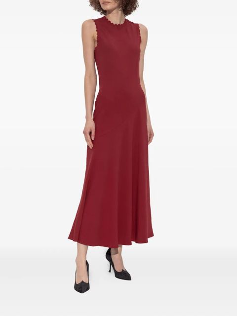 Ulla Johnson scallop-trim midi dress - Red