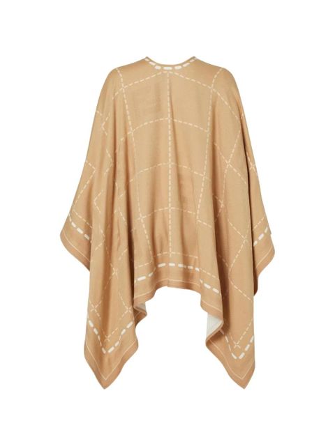 FENDI patterned poncho - Neutrals - zdjęcie produktu nr 2