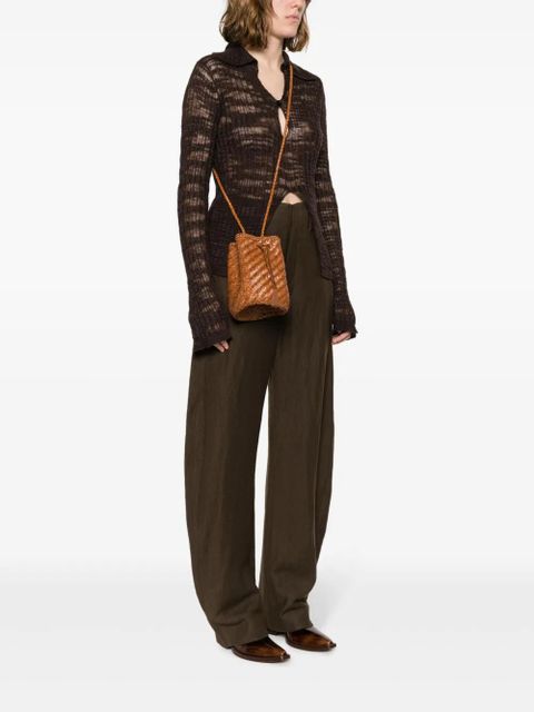 DRAGON DIFFUSION Pompom Double Jump bucket bag - Brown - zdjęcie produktu nr 2