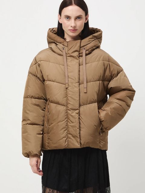 Medicine kurtka damska kolor beżowy zimowa oversize - zdjęcie produktu nr 2