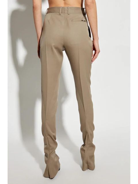 The Attico virgin-wool tailored trousers - Neutrals