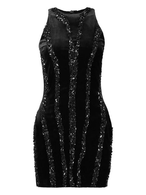 Balmain zebra-pattern mini dress - Black - zdjęcie produktu nr 1