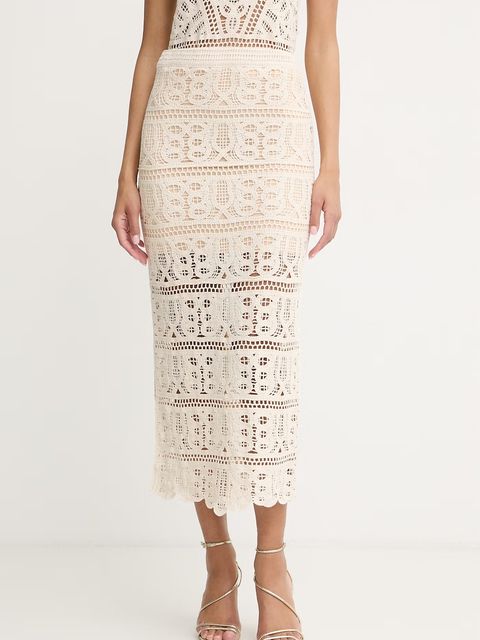 Guess spódnica z rozcięciem bawełniana OCTAVIA - zdjęcie produktu nr 2