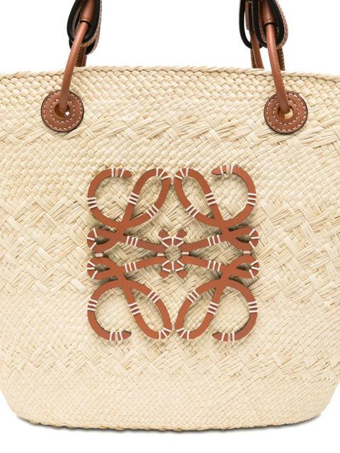 LOEWE Anagram logo woven tote bag - Neutrals