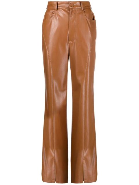 Nanushka curved seam straight-leg trousers - Brown - zdjęcie produktu nr 1