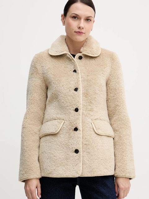 Hoss Intropia kurtka kolor beżowy przejściowa 5452471 - zdjęcie produktu nr 1