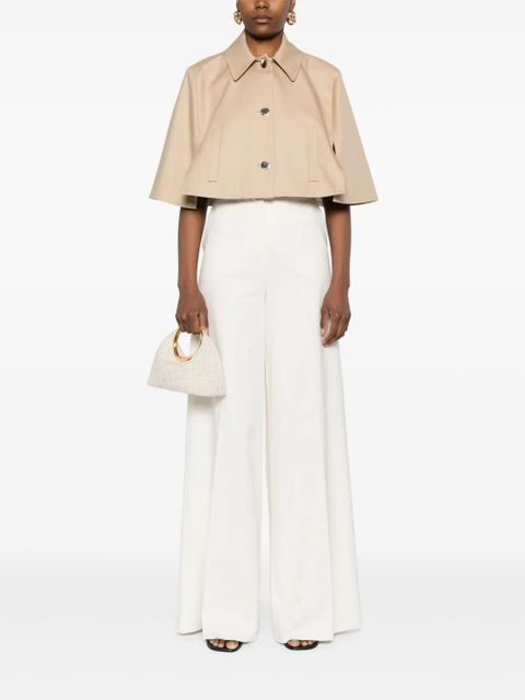 Max Mara cotton cape jacket - Neutrals