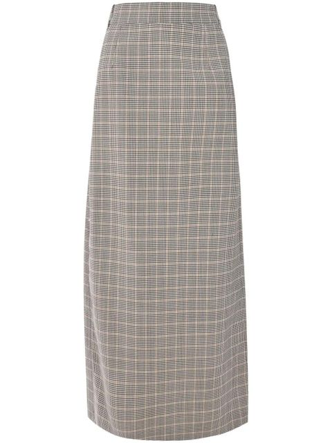 Rabanne checked midi skirt - Neutrals - zdjęcie produktu nr 1