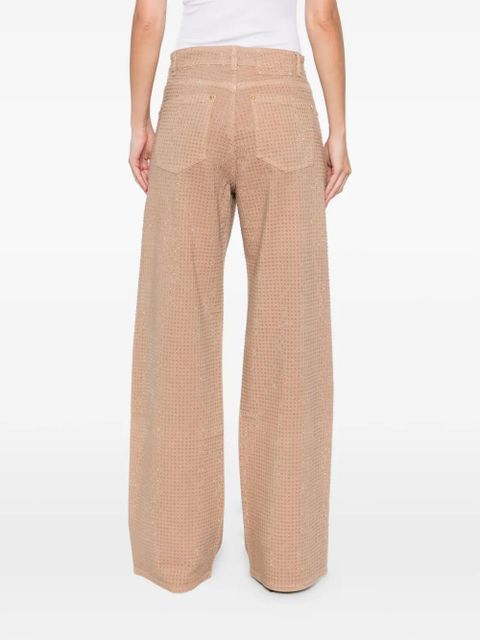 Blumarine rhinestone-embellished jeans - Neutrals