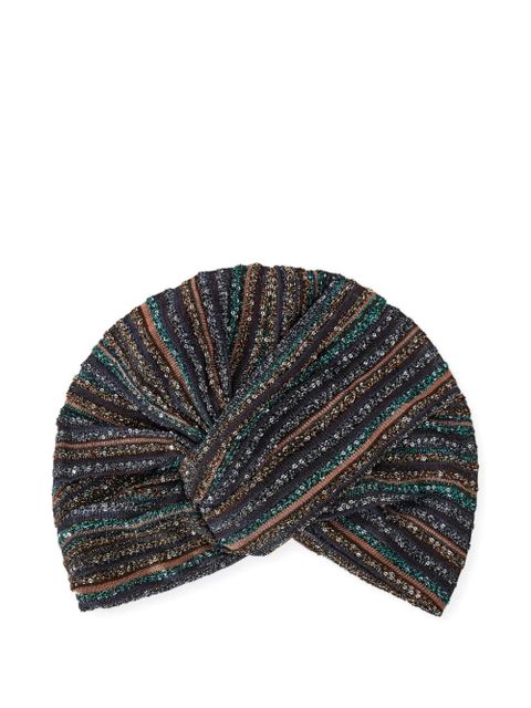 Missoni striped-pattern twisted hair accessory - Brown - zdjęcie produktu nr 1