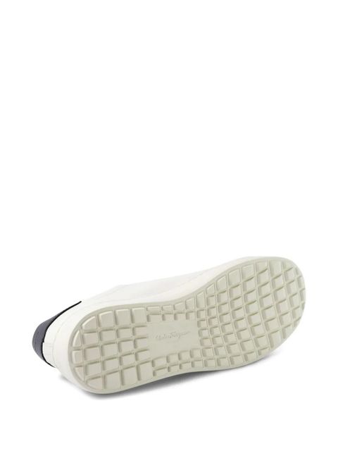 Ferragamo Perforated Heel Sneaker - White