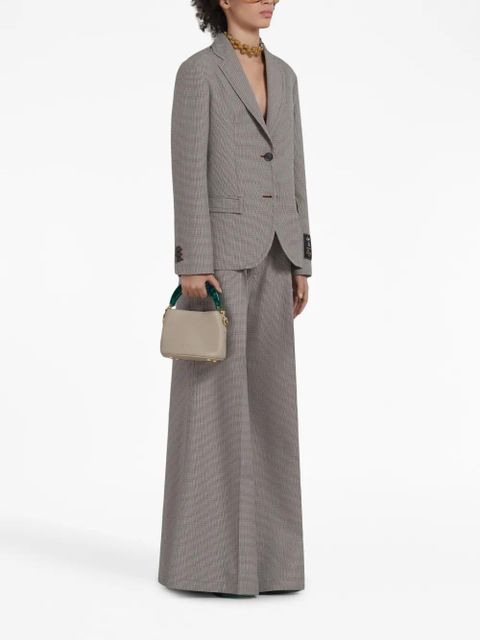 Marni houndstooth-pattern single-breasted blazer - Grey