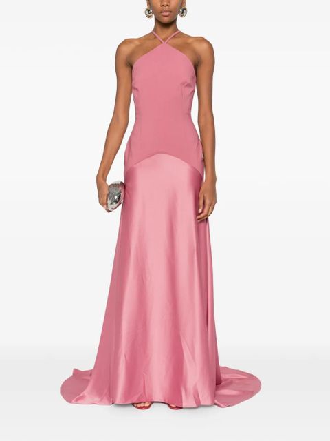 Solace London Florie halterneck panelled gown dress - Pink - zdjęcie produktu nr 2