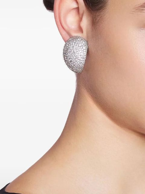 Lanvin crystal-embellished clip-on earrings - Silver - zdjęcie produktu nr 2