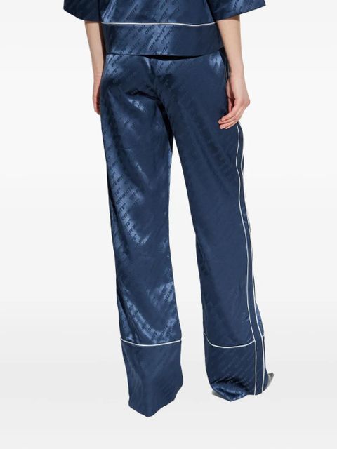 Off-White logo-pattern piped trousers - Blue - zdjęcie produktu nr 2