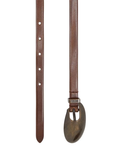 Diesel sculptural-buckle belt - Brown - zdjęcie produktu nr 2