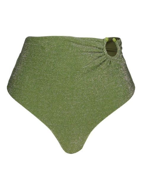 Johanna Ortiz Taita ring-detail bikini bottom - Green - zdjęcie produktu nr 1
