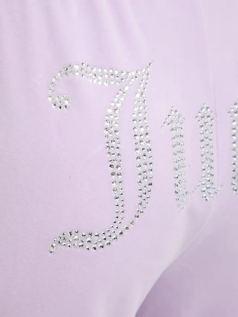 Juicy Couture spodnie dresowe kolor fioletowy z aplikacją JCAPW045