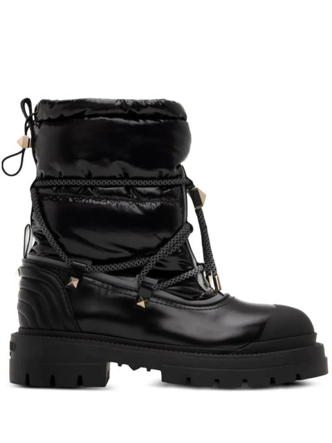 Valentino Garavani leather combat boots - Black - zdjęcie produktu nr 1
