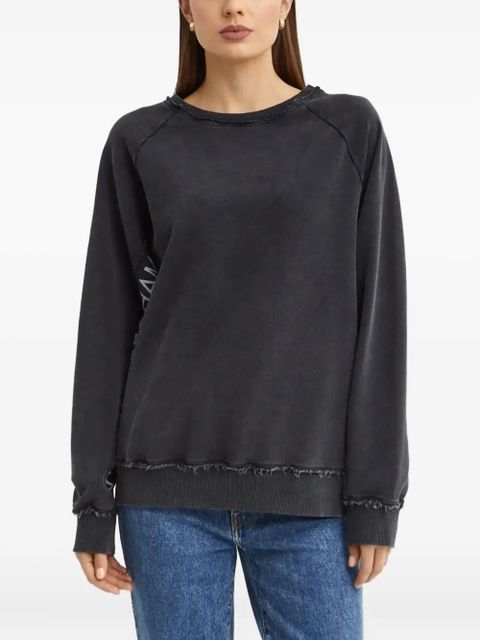 Victoria Beckham raw-edge sweatshirt - Black