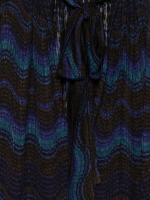 Missoni tie-neck patterned blouse - Blue
