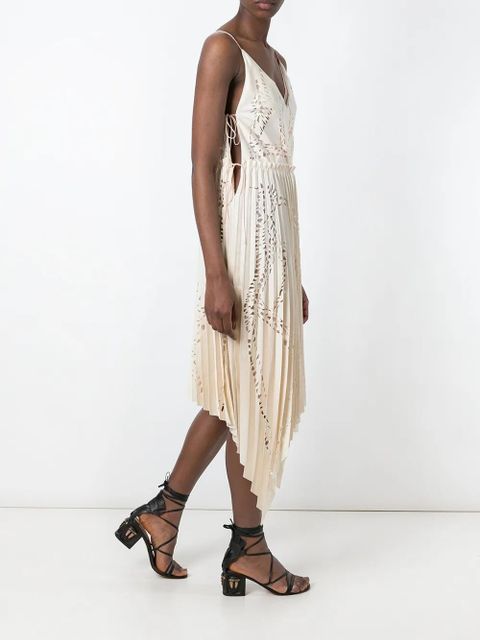 PUCCI cut-out detail pleated dress - Neutrals