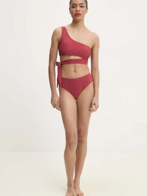 Answear.LAB biustonosz kąpielowy kolor pomarańczowy lekko usztywniona miseczka