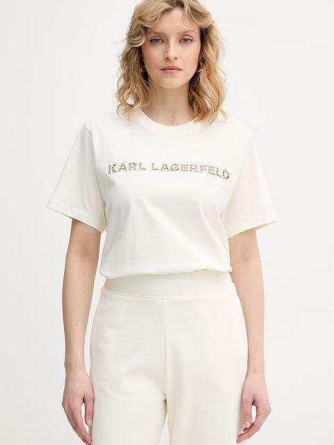 Karl Lagerfeld t-shirt damski bawełniany - zdjęcie produktu nr 1