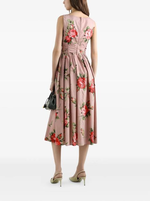 Dolce & Gabbana floral print tie dress - Pink - zdjęcie produktu nr 2