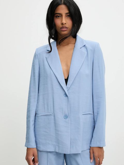 Answear.LAB marynarka i spodnie damski kolor niebieski - zdjęcie produktu nr 2