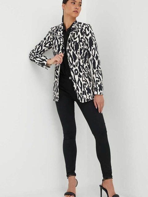 Armani Exchange koszula damska kolor czarny regular z kołnierzykiem klasycznym