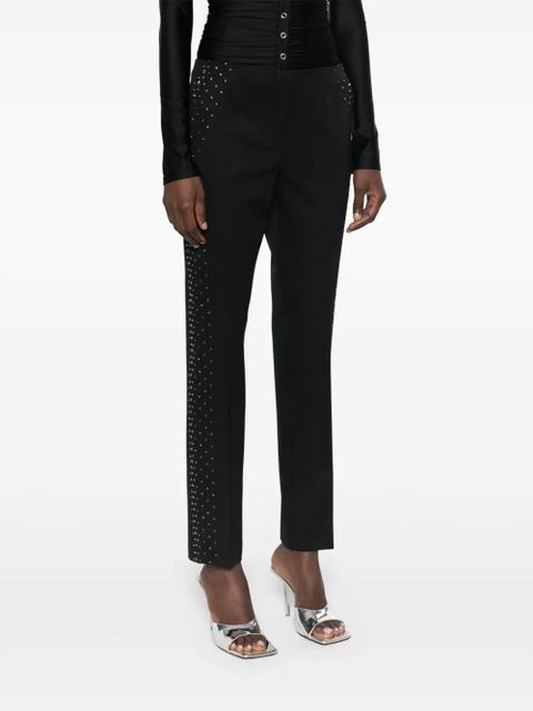 The Attico crystal-embellished trousers - Black
