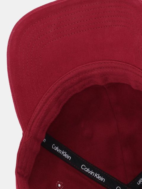 Calvin Klein czapka z daszkiem bawełniana kolor czerwony LV04F5059G
