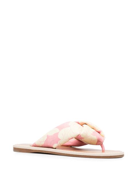 Miu Miu floral-print slip-on sandals - Pink - zdjęcie produktu nr 2